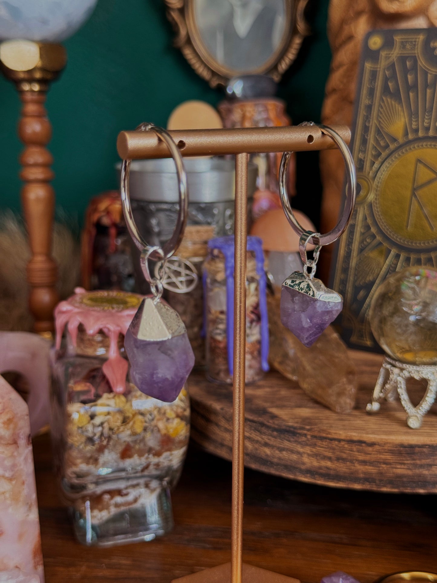 Amethyst Aura - Ohrringe