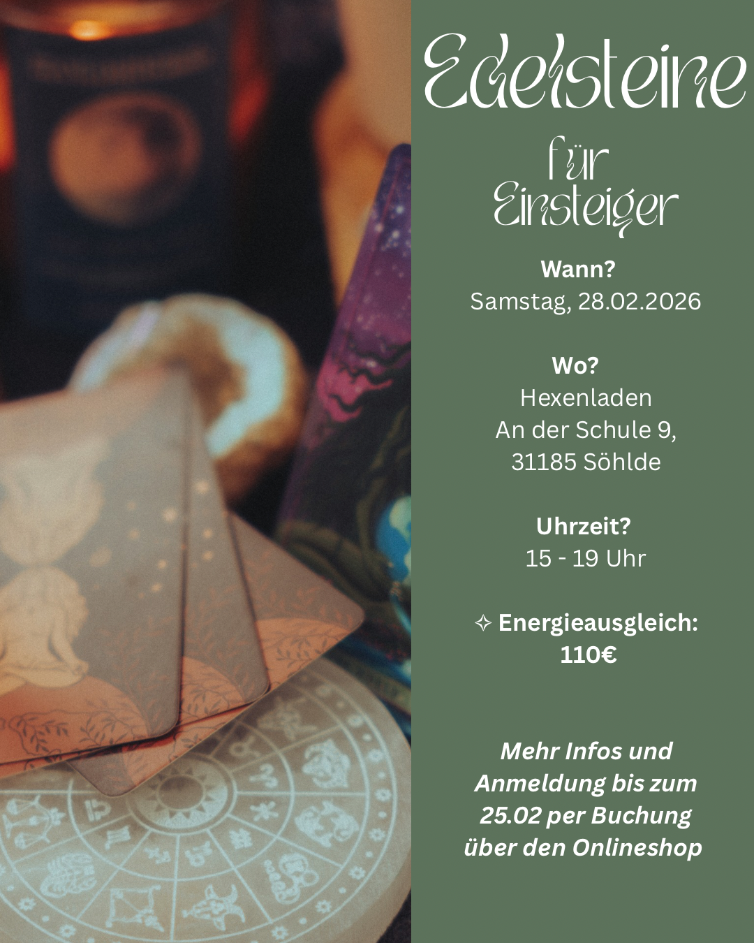 Edelsteine für Einsteiger Workshop – Bedeutung, intuitive Auswahl & sanfte Anwendung