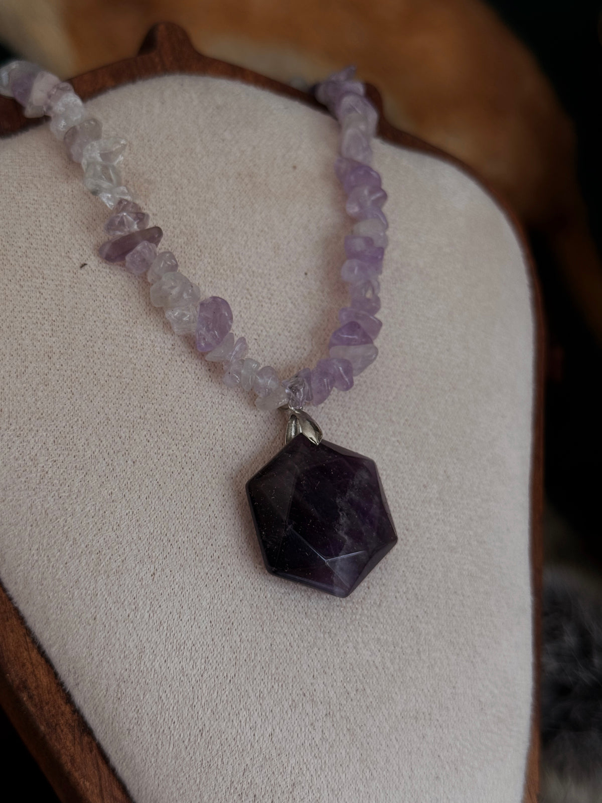 Lavendelmond - Statement Kette