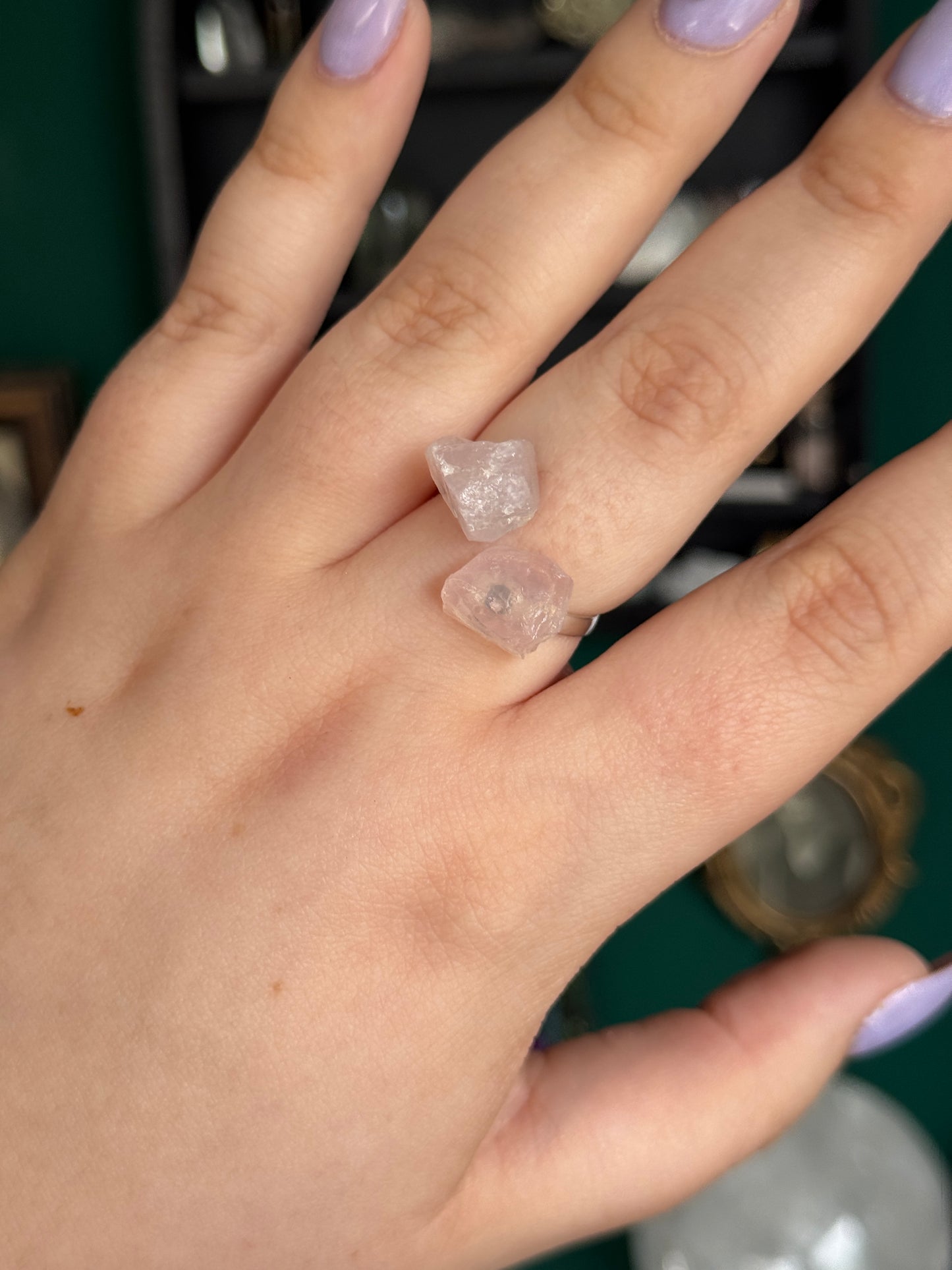 Rosenquarz Ring 925er Silber