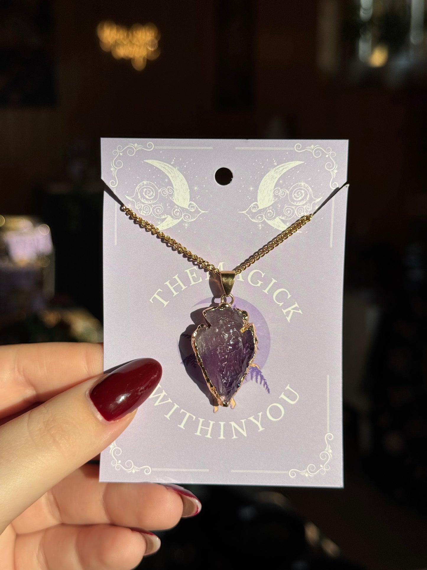 Kristallspeer - Edelstahlkette