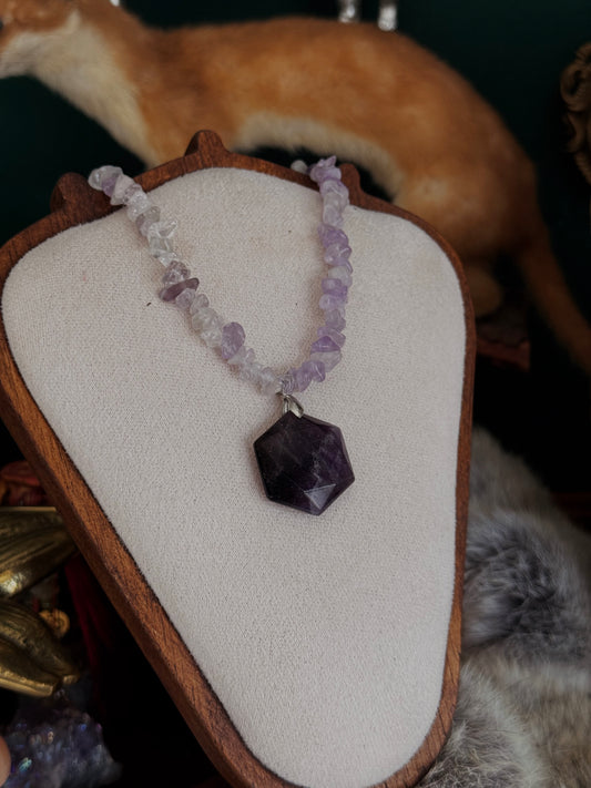 Lavendelmond - Statement Kette