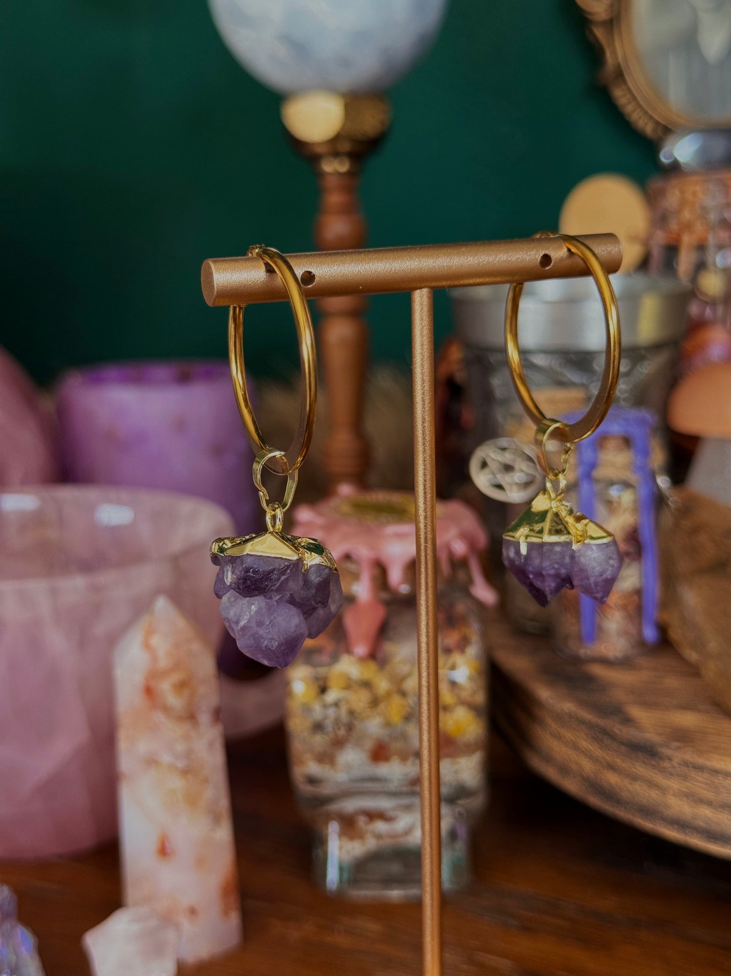 Amethyst Aura - Ohrringe