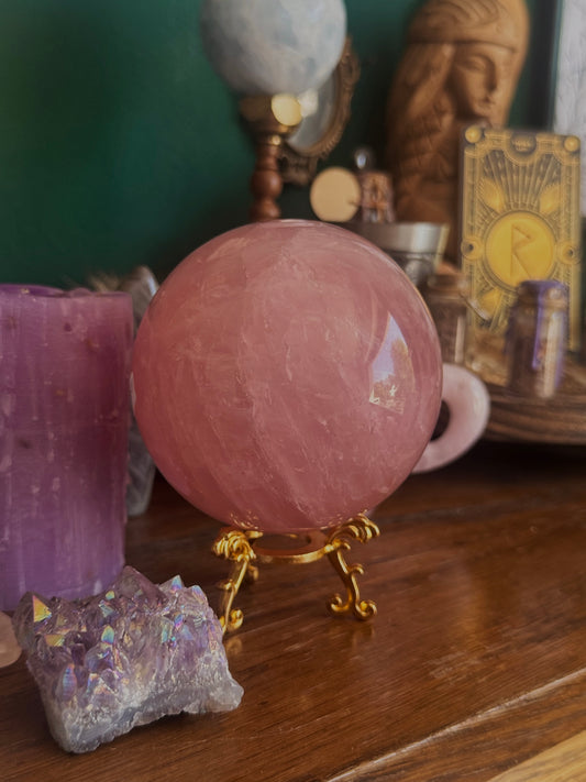 Rosenquarz Sphere