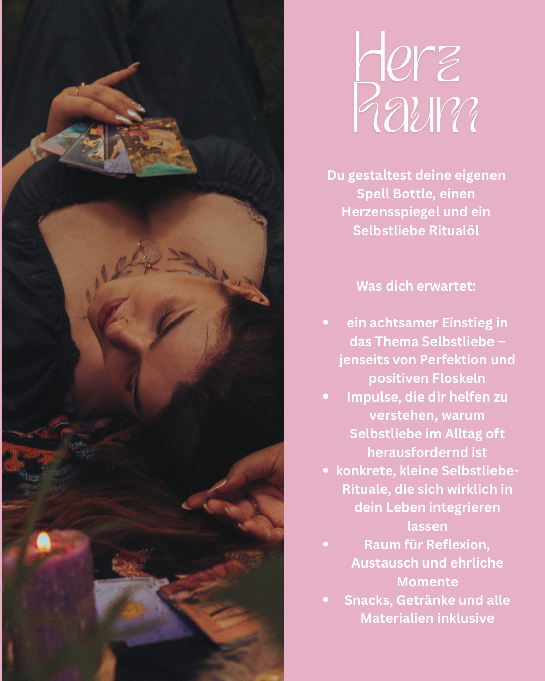 HerzRaum Workshop – für sanfte Rückverbindung, ehrliche Selbstwahrnehmung und kleine Rituale, die dich im Alltag begleiten