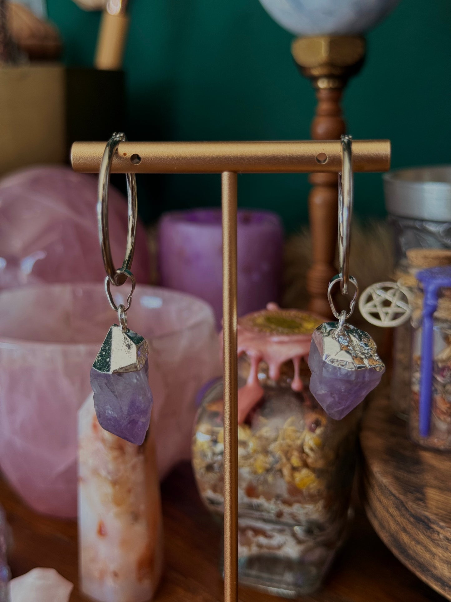 Amethyst Aura - Ohrringe