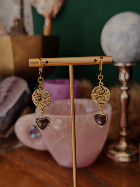 Mystic Heart Amethyst - Ohrringe