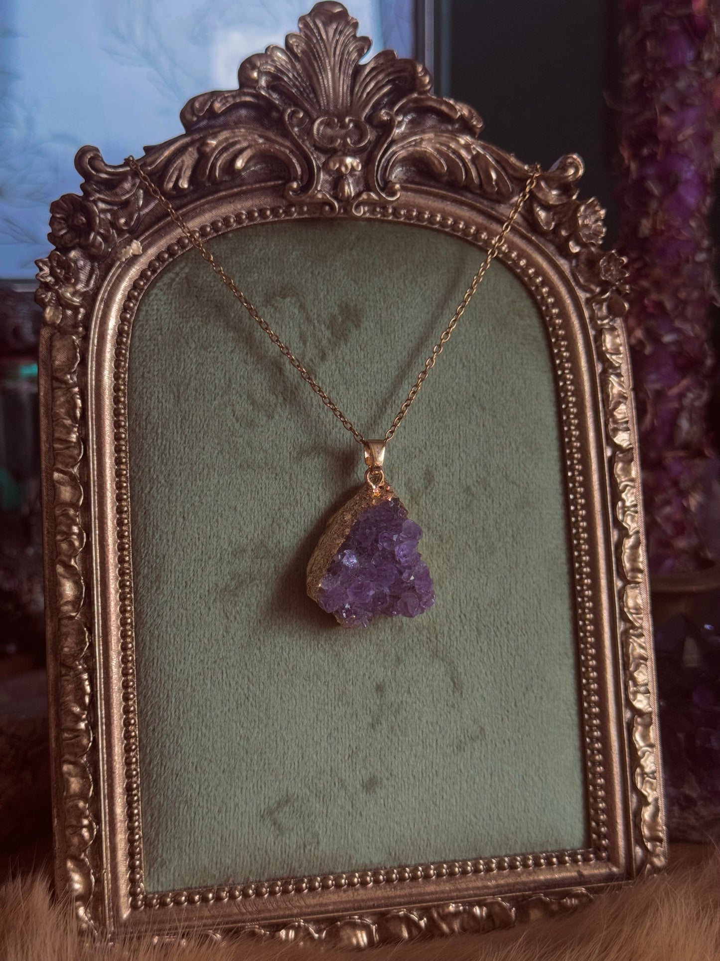 Starlit Amethyst Charm
 - Edelstahlkette