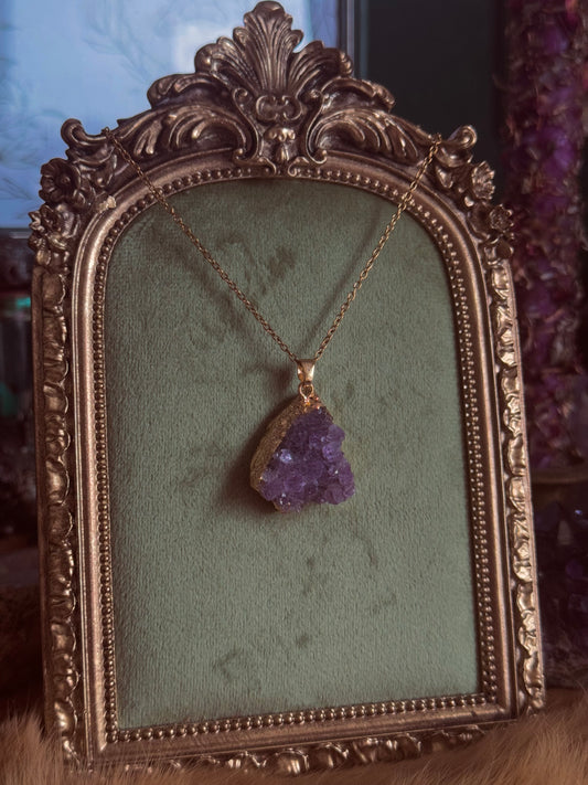 Starlit Amethyst Charm
 - Edelstahlkette