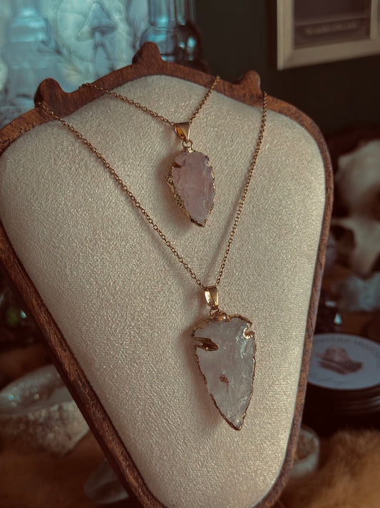 Kristallspeer - Edelstahlkette