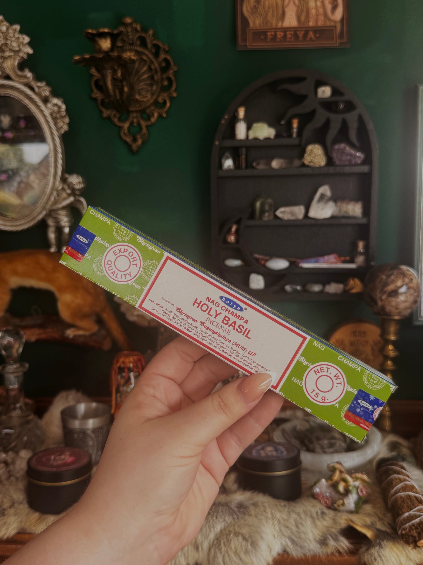 Satya Holy Basil Räucherstäbchen – Tulsi Duft für Meditation & Rituale